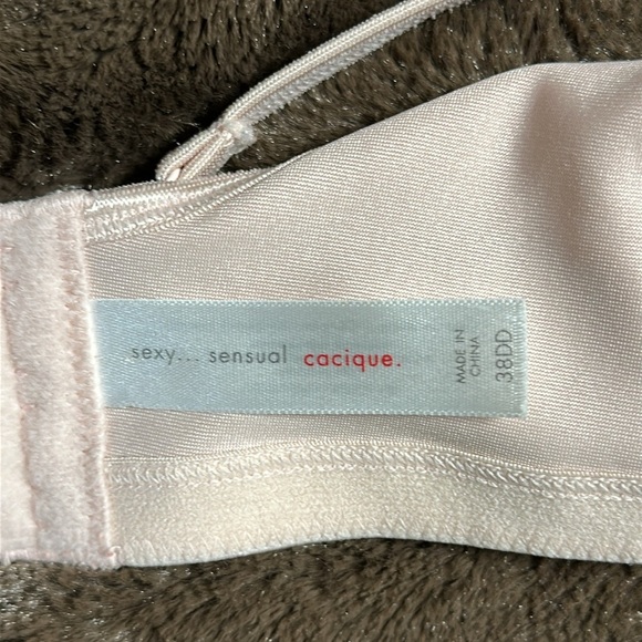 CACIQUE Sexy Sensual Unlined Bra Pale Pink Sz 38DD - Picture 5 of 6